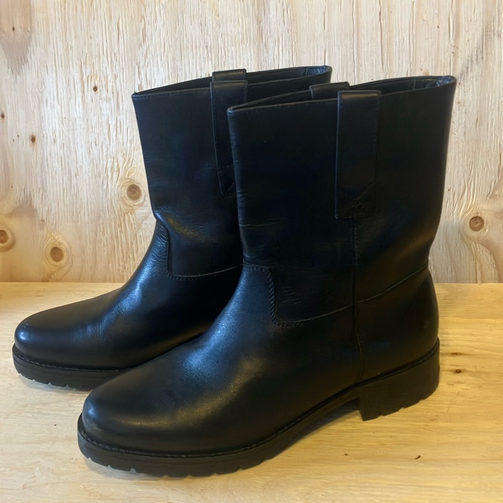 Polo black ankle moto boot
